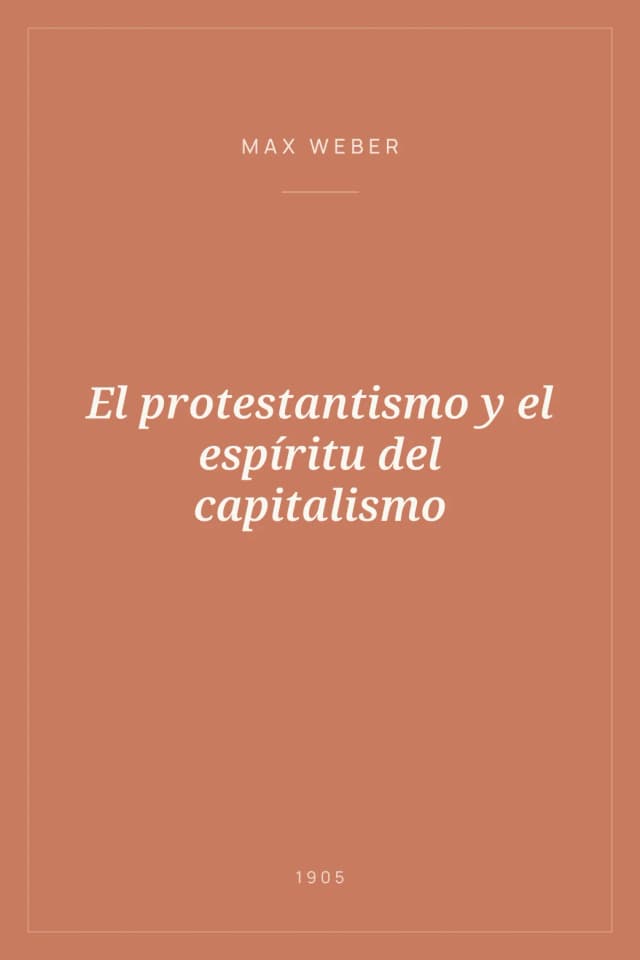 Portada de El protestantismo y el espíritu del capitalismo
