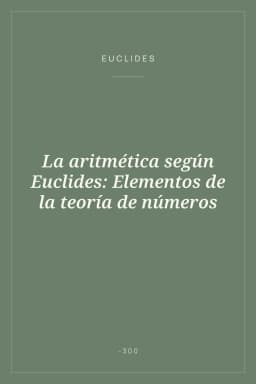 Portada de La aritmética según Euclides: Elementos de la teoría de números