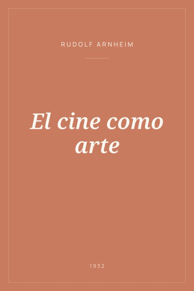 Portada de El cine como arte