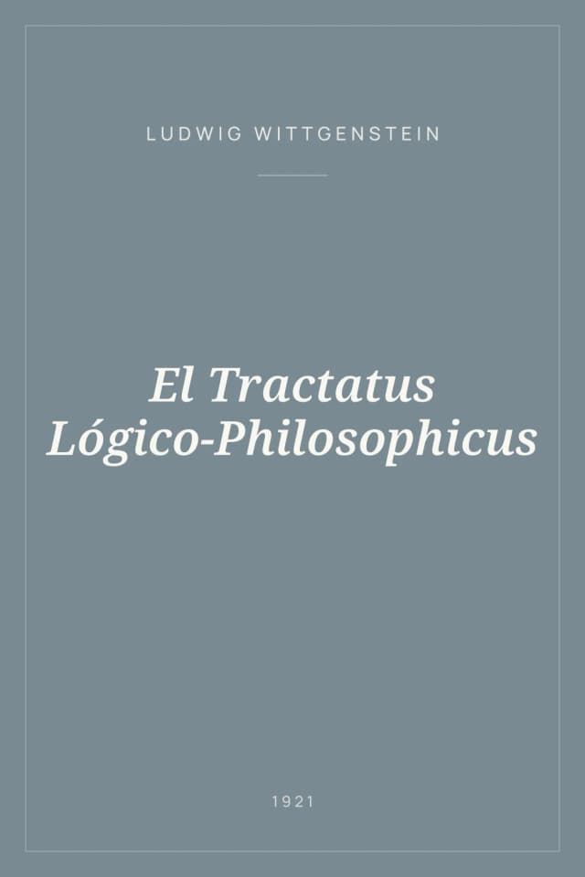 Portada de El Tractatus Lógico-Philosophicus