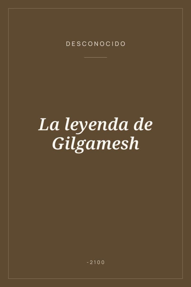 Portada de La leyenda de Gilgamesh