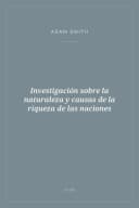 Portada de Investigación sobre la naturaleza y causas de la riqueza de las naciones