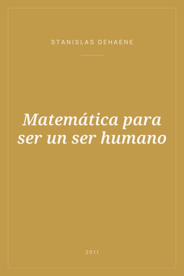 Portada de Matemática para ser un ser humano