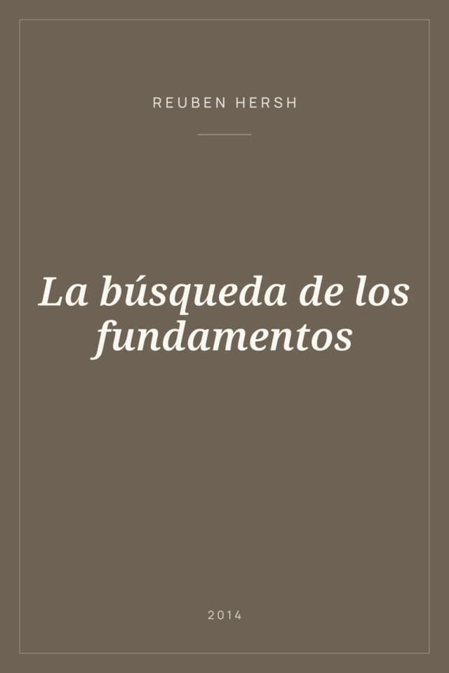 Portada de La búsqueda de los fundamentos