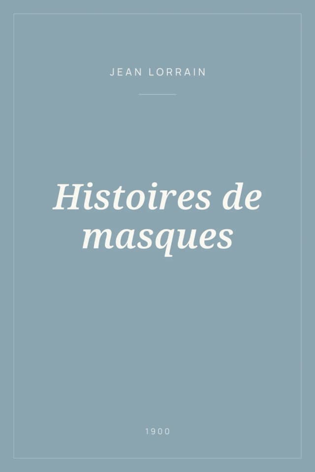Portada de Histoires de masques