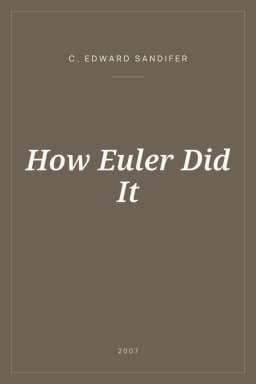 Portada de How Euler Did It