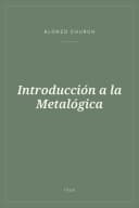 Portada de Introducción a la Metalógica