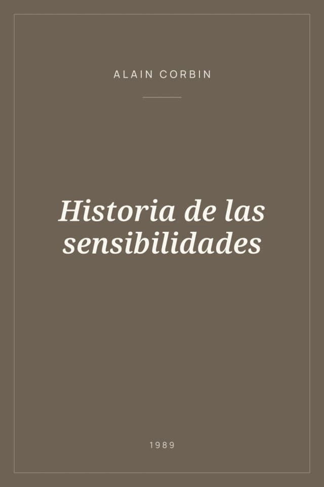 Portada de Historia de las sensibilidades