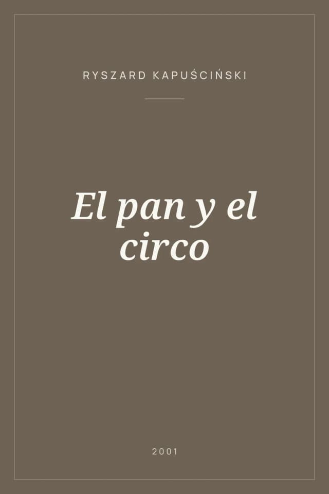 Portada de El pan y el circo