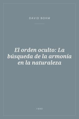 Portada de El orden oculto: La búsqueda de la armonía en la naturaleza
