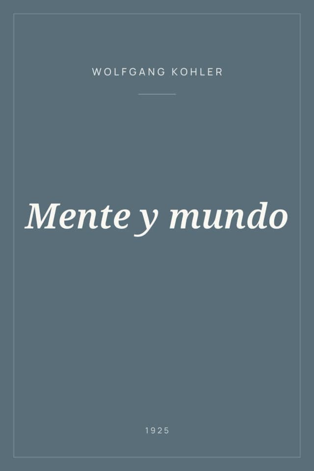 Portada de Mente y mundo