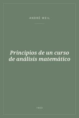 Portada de Principios de un curso de análisis matemático