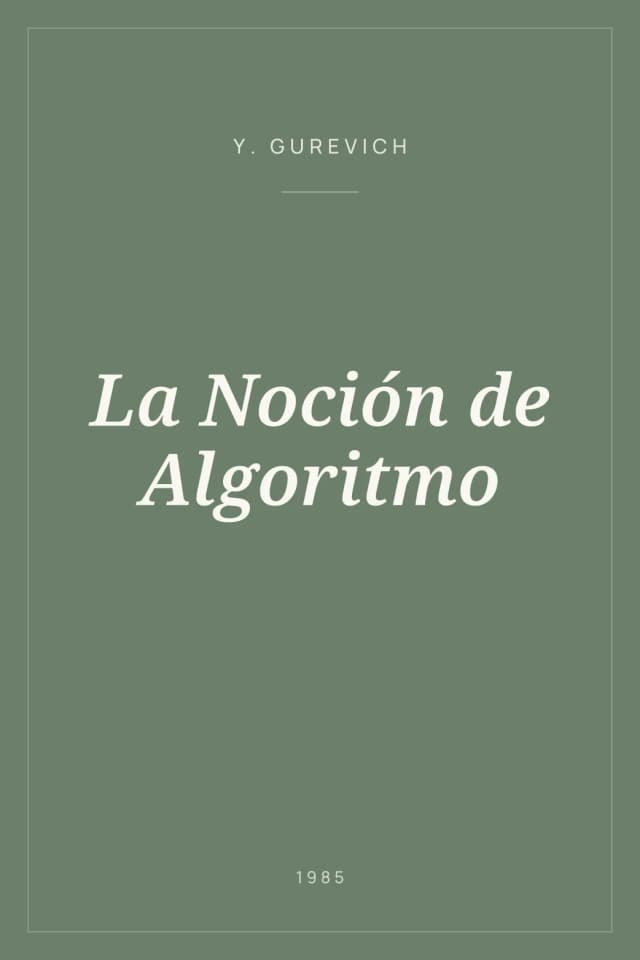 Portada de La Noción de Algoritmo
