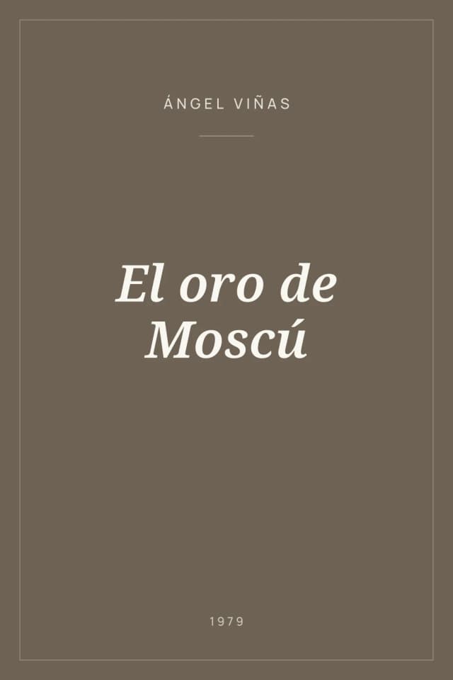 Portada de El oro de Moscú