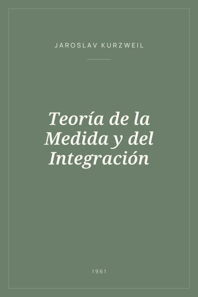 Portada de Teoría de la Medida y del Integración