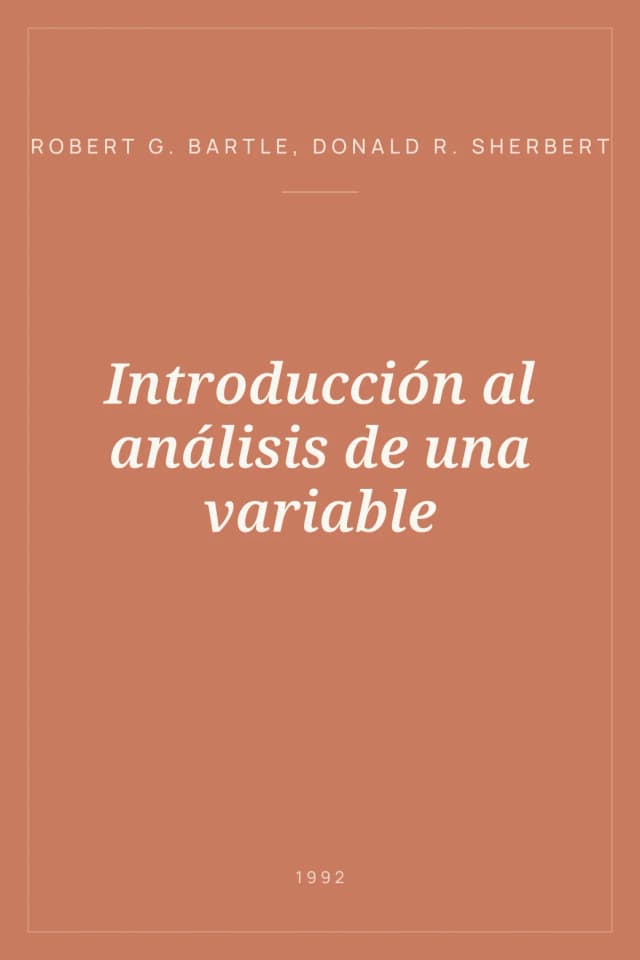 Portada de Introducción al análisis de una variable