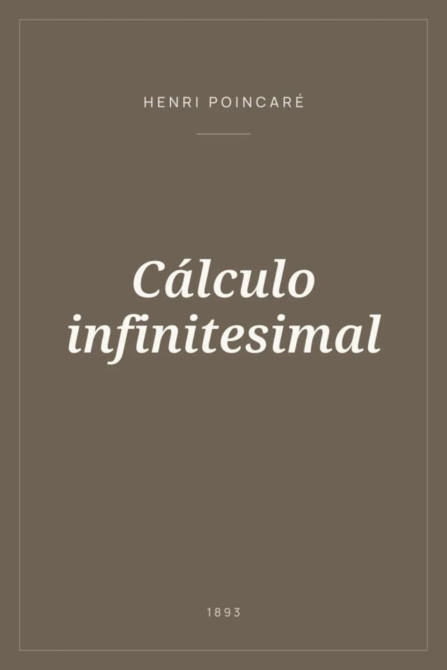 Portada de Cálculo infinitesimal