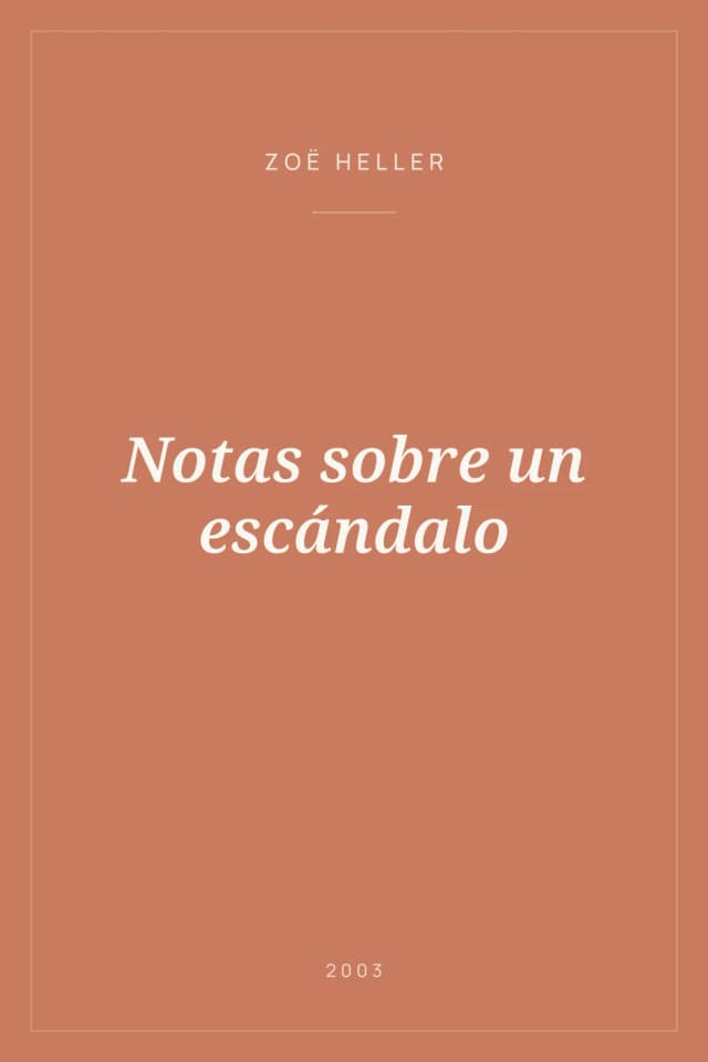 Portada de Notas sobre un escándalo