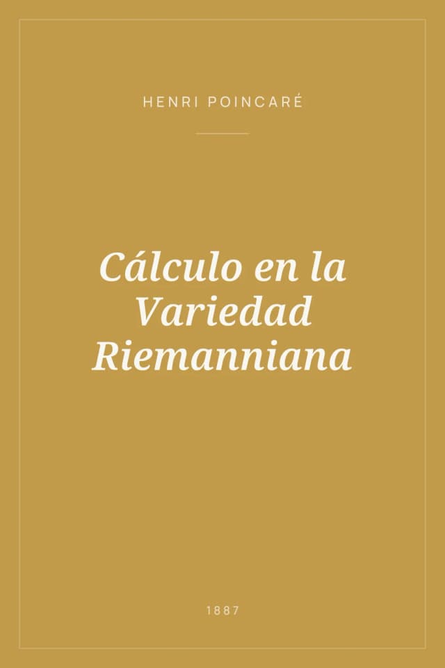 Portada de Cálculo en la Variedad Riemanniana