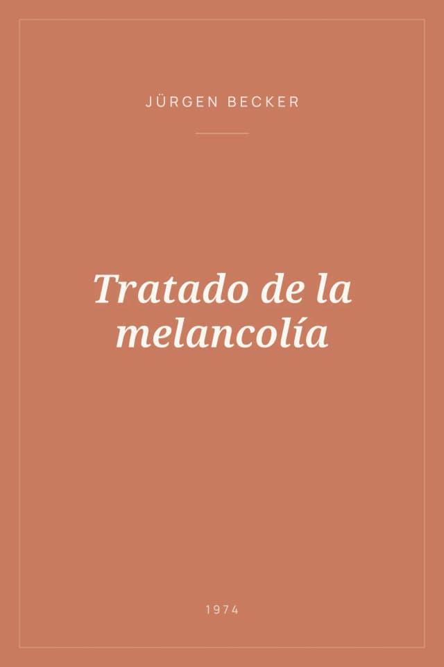 Portada de Tratado de la melancolía