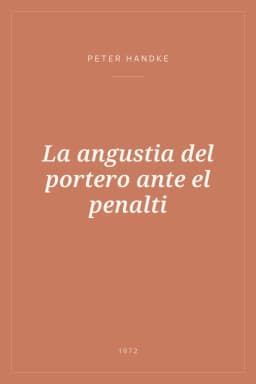 Portada de La angustia del portero ante el penalti
