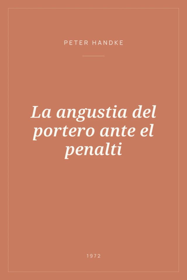 Portada de La angustia del portero ante el penalti