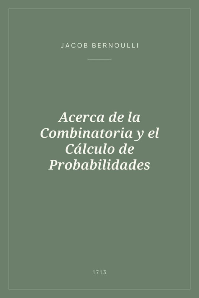 Portada de Acerca de la Combinatoria y el Cálculo de Probabilidades