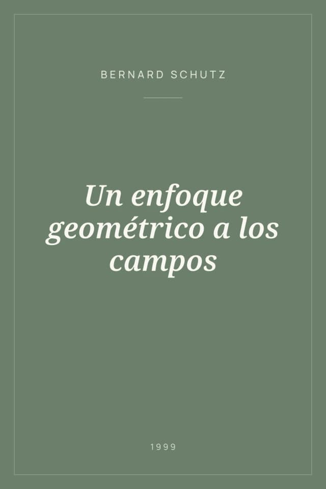 Portada de Un enfoque geométrico a los campos