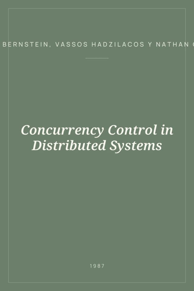 Portada de Concurrency Control in Distributed Systems
