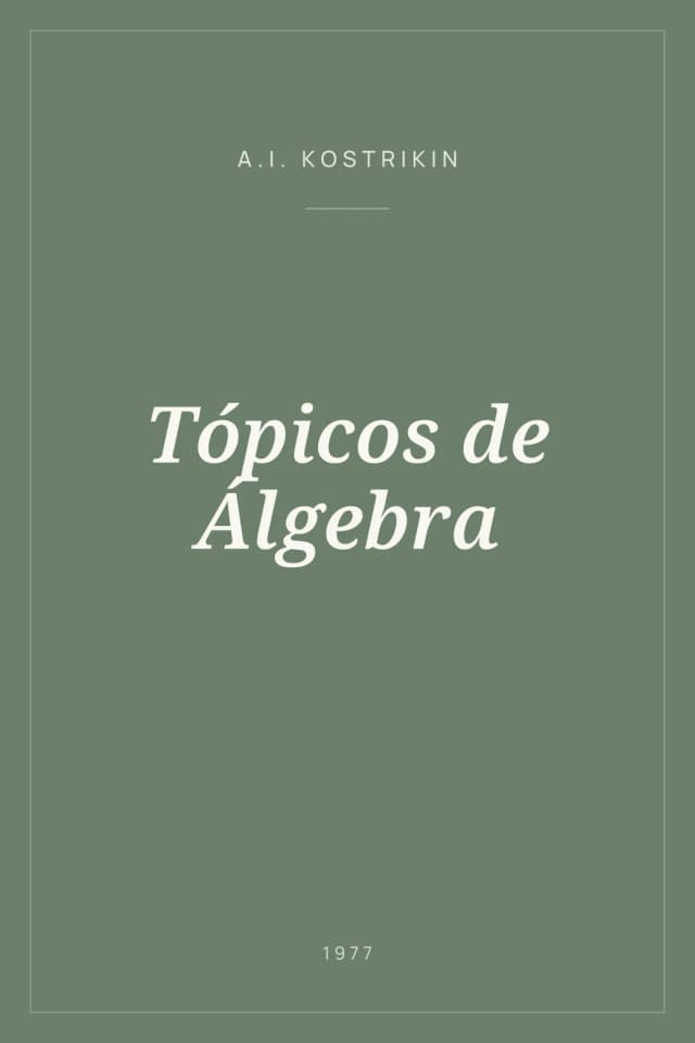 Portada de Tópicos de Álgebra