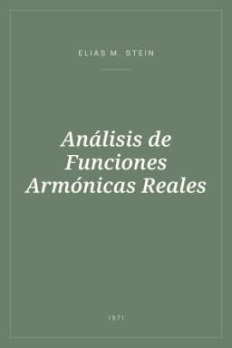 Portada de Análisis de Funciones Armónicas Reales