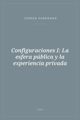 Portada de Configuraciones I: La esfera pública y la experiencia privada