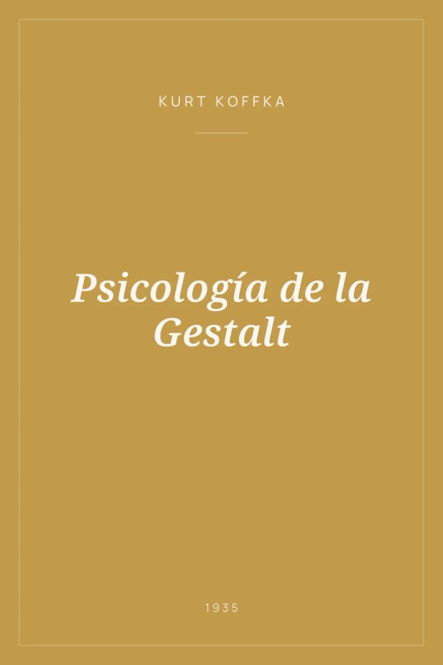 Portada de Psicología de la Gestalt