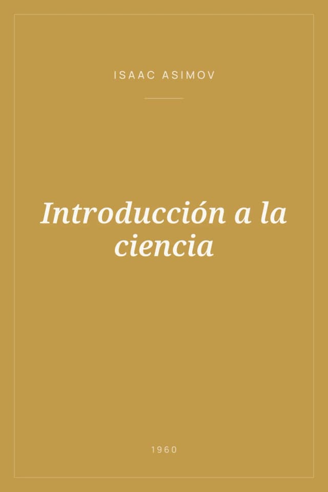 Portada de Introducción a la ciencia