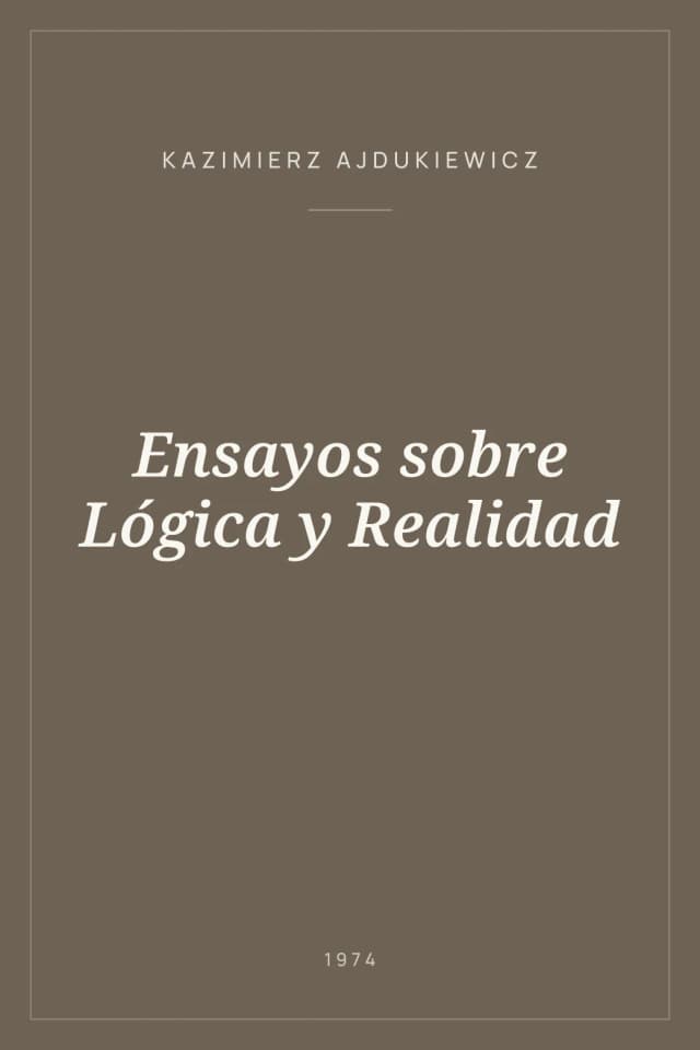 Portada de Ensayos sobre Lógica y Realidad
