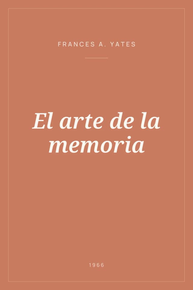 Portada de El arte de la memoria