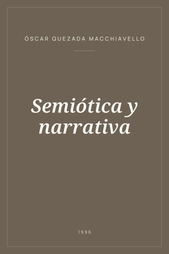 Portada de Semiótica y narrativa