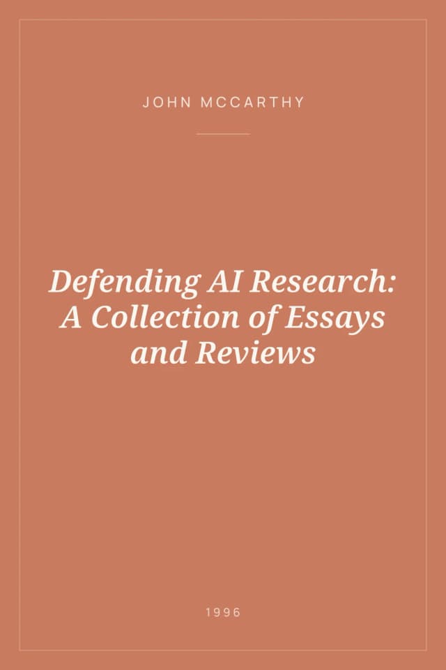 Portada de Defending AI Research: A Collection of Essays and Reviews