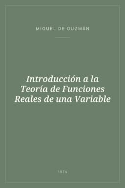 Portada de Introducción a la Teoría de Funciones Reales de una Variable