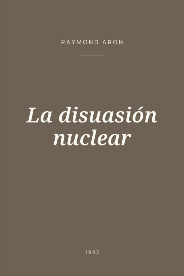 Portada de La disuasión nuclear