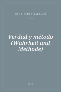 Portada de Verdad y método (Wahrheit und Methode)