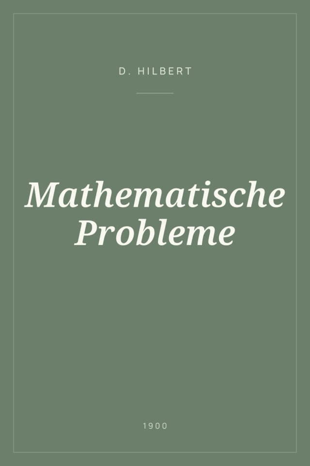 Portada de Mathematische Probleme