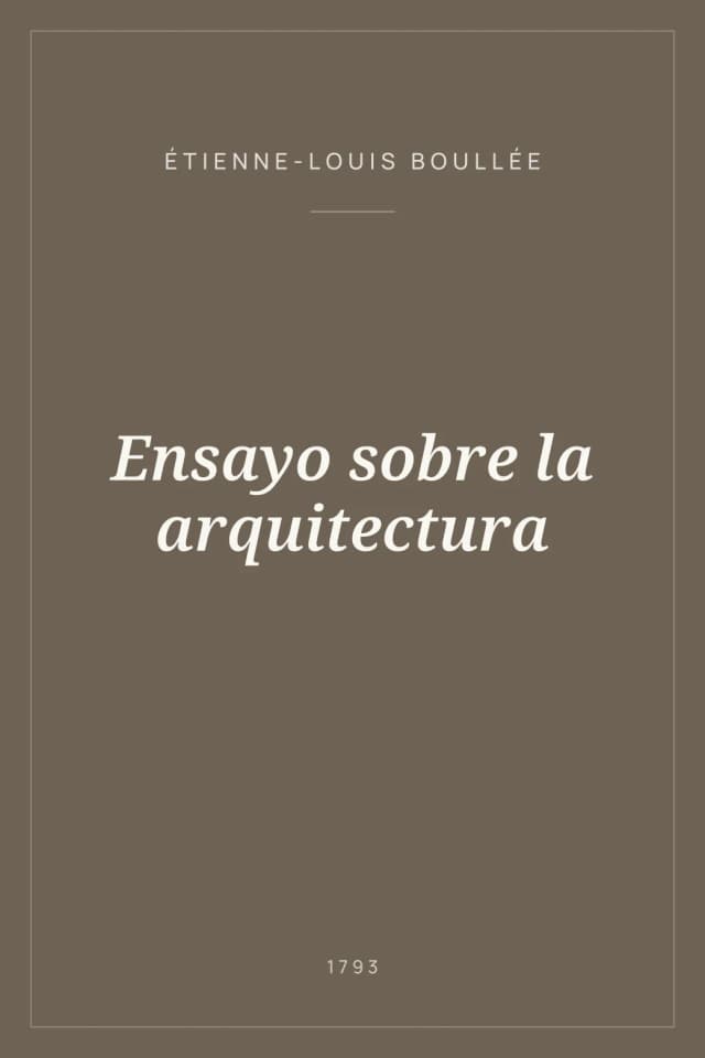Portada de Ensayo sobre la arquitectura