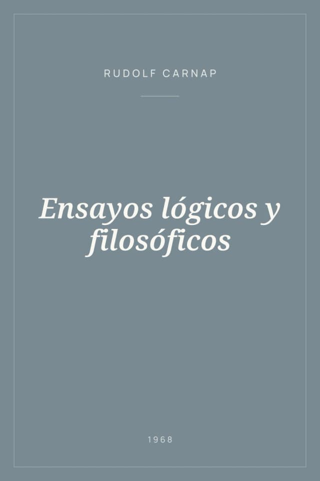 Portada de Ensayos lógicos y filosóficos