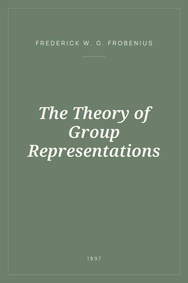 Portada de The Theory of Group Representations