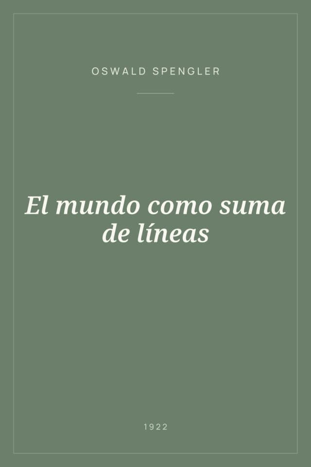 Portada de El mundo como suma de líneas