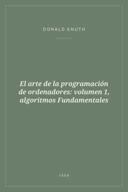Portada de El arte de la programación de ordenadores: volumen 1, algoritmos Fundamentales