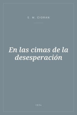 Portada de En las cimas de la desesperación
