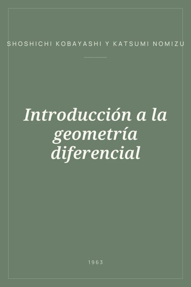 Portada de Introducción a la geometría diferencial