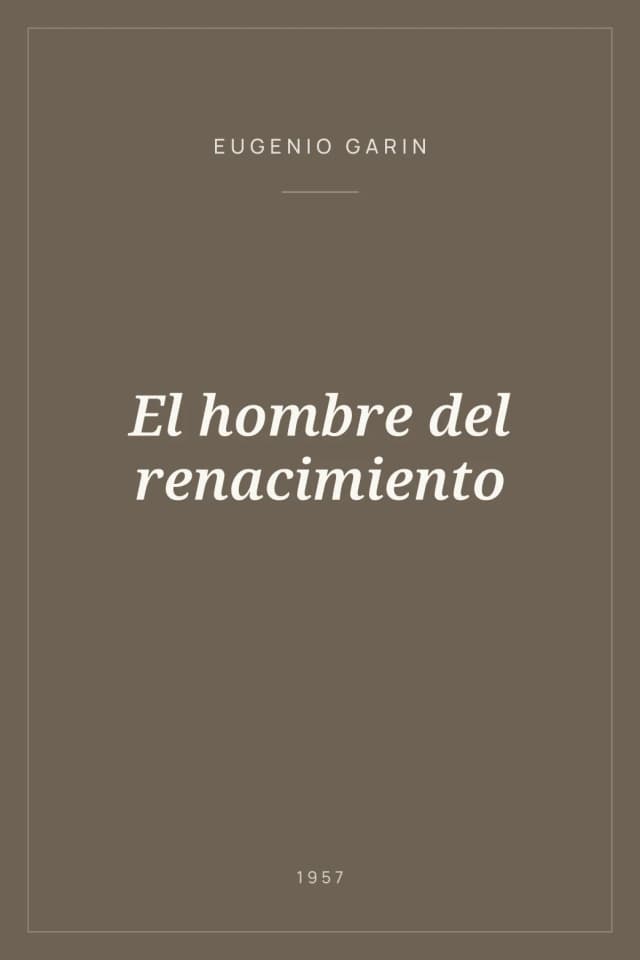 Portada de El hombre del renacimiento